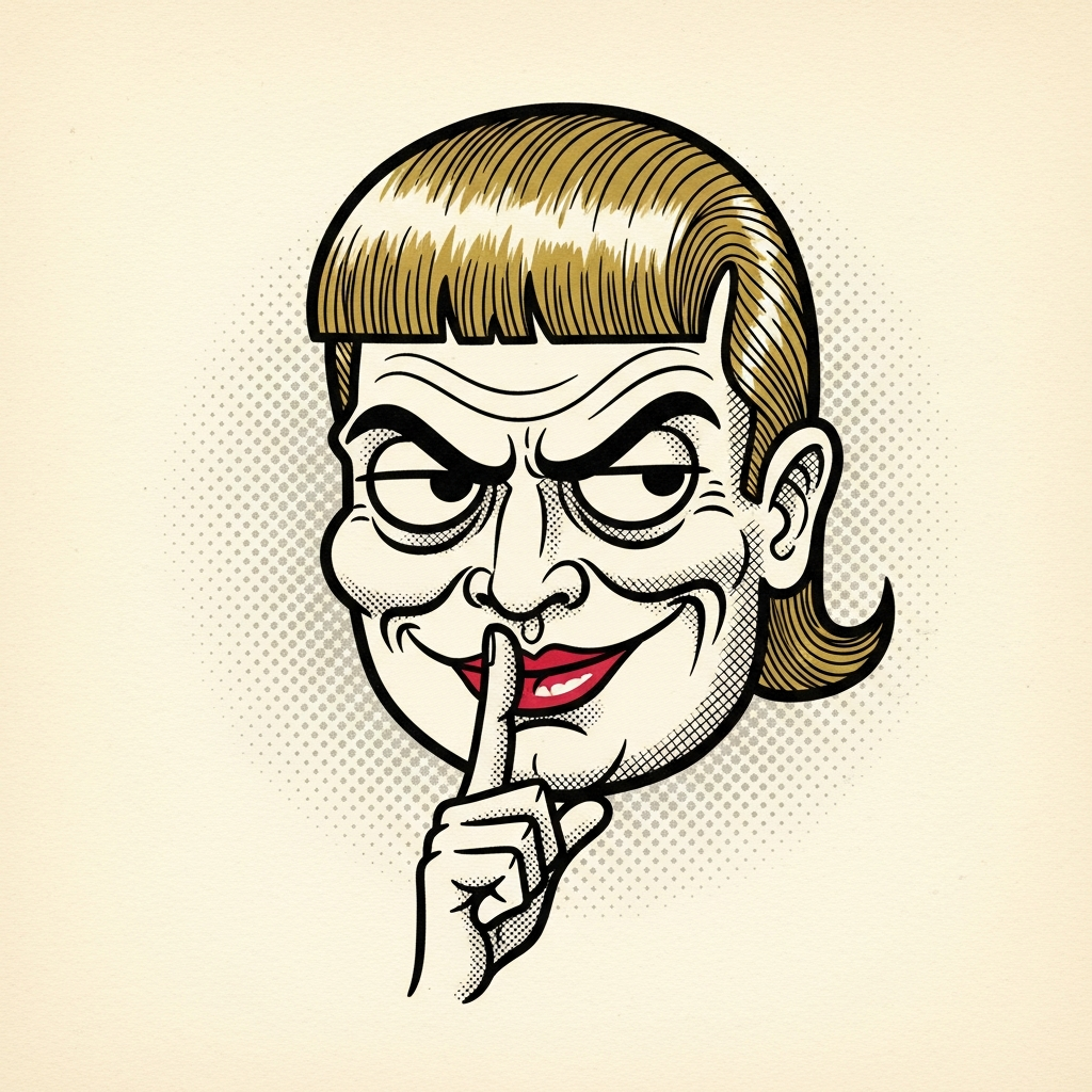 Toupee: conspiratorial