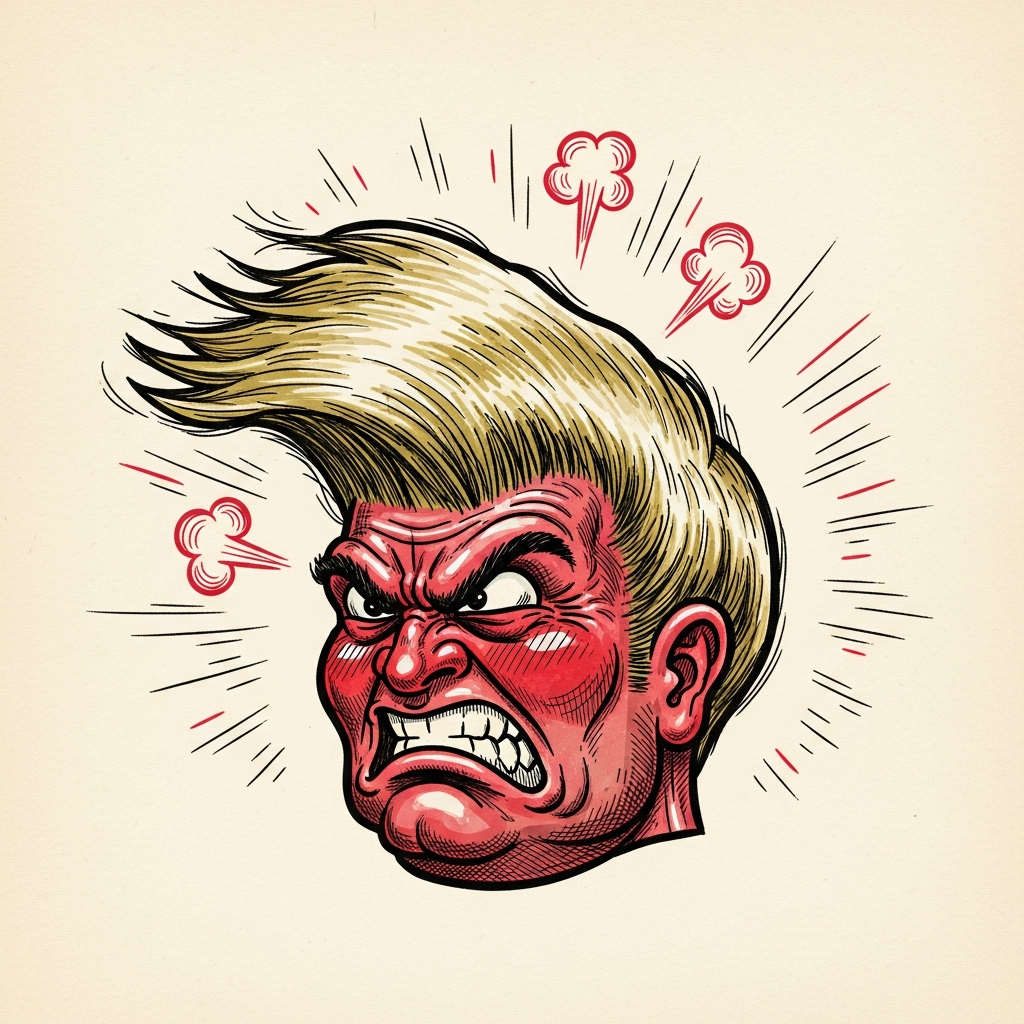 Toupee: outraged
